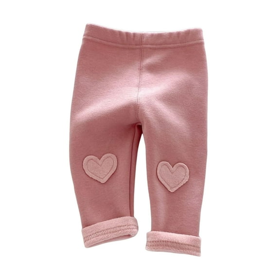 Tanhomme Boys Girls Winter Warm Jogger Pant Fleece Lined Elastic Waist Sweatpants Girls' Solid Color Leggings Winter Children's Clothing Girls' Baby Western Sticker Fabric And Velvet Pants