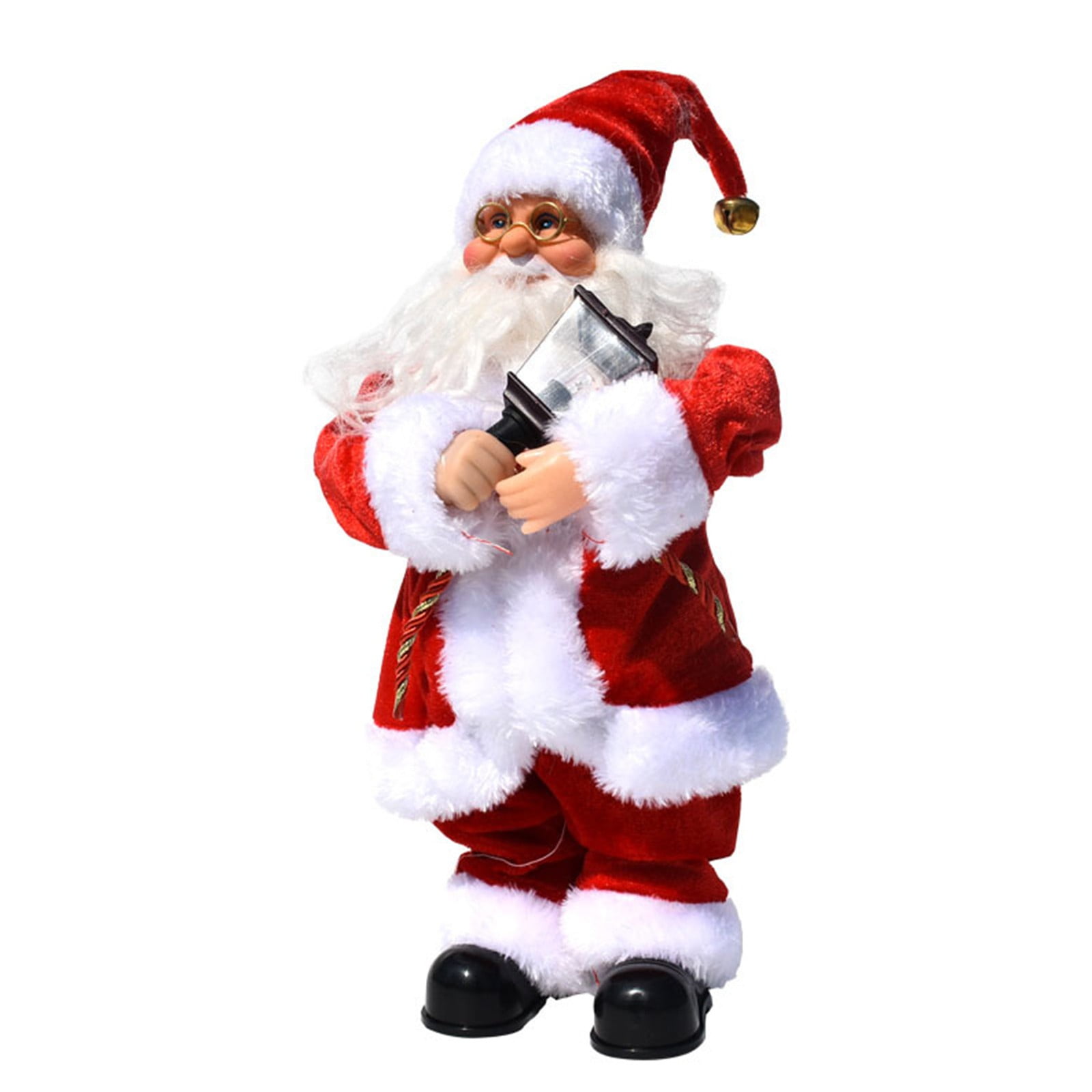 Tanhomme Christmas Flameless Electric Candles with 3D Santa Dolls