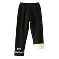 thumbnail image 1 of Tanhomme Girls Cotton Fleece Lined Leggings Kids Thick Thermal Tights Warm Pants Winter Clothes Winter Girls Pants Padded Warm Girls Bottoming Sweet Pretty Pants Children Pants, 1 of 7