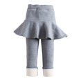 thumbnail image 1 of Tanhomme Girls Cotton Fleece Lined Leggings Thick Thermal Pants Warm Tights Winter Children Pants Girls Plus Fleece Thick Leggings Winter Two Culottes Large Children Solid Color Pants, 1 of 7