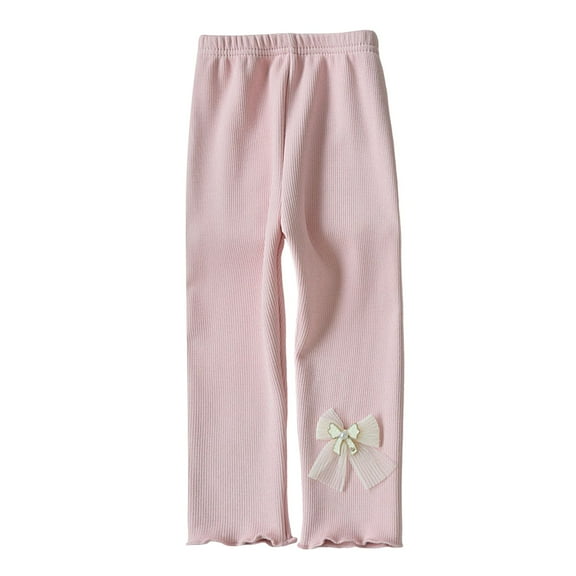 Tanhomme Girls Fleece Lined Leggings Thick Pants Tights Warm Clothes for Kid Girls'Leggings Autumn Winter Thickened Cotton Pants Children Plush Cotton Pants Big Kids Warm Winter
