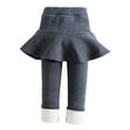 thumbnail image 1 of Tanhomme Girls Fleece Lined Leggings Winter Warm Tights Thick Elastic Thermal Pants for Kids Winter Children Pants Girls Plus Fleece Thick Leggings Winter Two Culottes Large Children Color Pants, 1 of 7