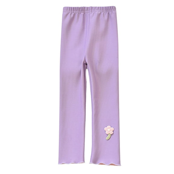 Tanhomme Girls Fleece Lined Leggings kids Winter Thick Warm Pants fleece pants girls Girls'Leggings Autumn Winter Thickened Cotton Pants Children Plush Cotton Pants Big Kids Warm Winter