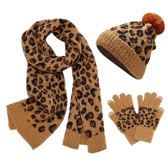 Tanhomme Girls Hat Scarf Gloves Set Fleece Lined Winter Hat Long Knit Scarf Gloves For Cold Weather Girls &Boys Warm Wool Hat Scarf Gloves Snow Knit Cap Screen Mittens Scarves Sets