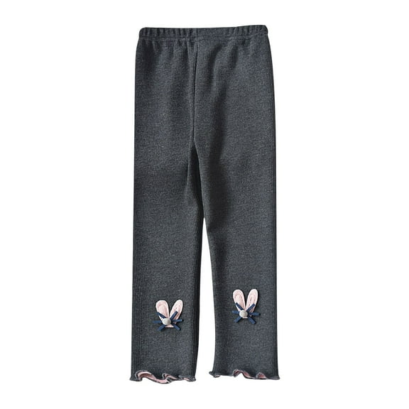 Tanhomme Girls Leggings Thick on Fleece Lined Girls Pants Warm Stretchy Thermal Tights Pants GirlsLeggings Autumn Winter Thickened Cotton Pants Children Plush Cotton Pants Big Kids Warm Winter