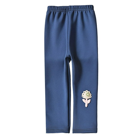 Tanhomme Girls Winter Fleece Lined Leggings Cotton Thick Thermal Tights Kids Soft Stretchy Pants Girls'Leggings Autumn Winter Thickened Cotton Pants Children Plush Cotton Pants Big Kids Warm Winter
