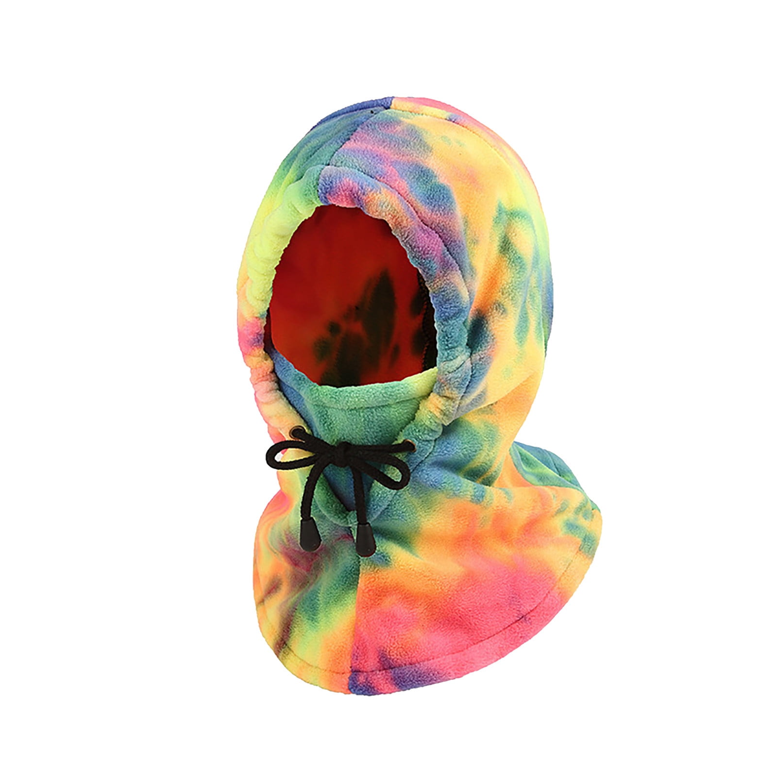 Tanhomme Hood Ski Covers Winter Face Neck Head Cover Scarf Windproof Fleece Warmer Thermal Hat Winter Cold Proof Face Polar Fleece Tie Dye Riding Mountaineering Ski Fleece Scarf Warm Headgear