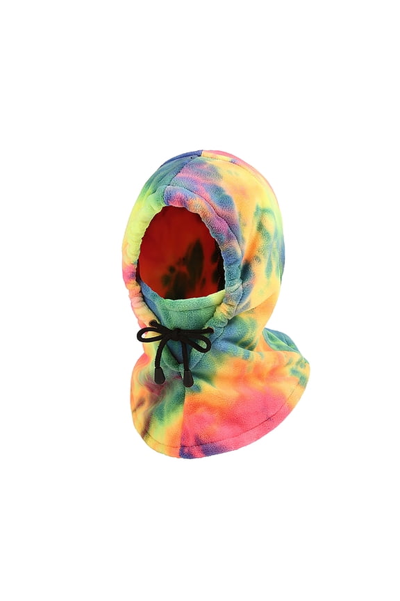 Hood Ski Covers Winter Face Neck Head Cover Scarf Windproof Fleece Warmer Thermal Hat Winter Cold Proof Face Polar Fleece Tie Dye Riding Mountaineering Ski Fleece Scarf Warm Headgear