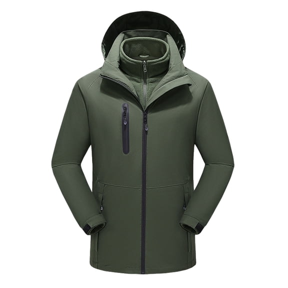 Tanhomme Men Ski Jacket Warm Winter Windbreaker Raincoat Snowboarding Jackets Mens Fall Winter Control 15 Heating Clothing Liner Plus Jacket Combination Of Rushing Jacket Cold Ambient Ski Clothing