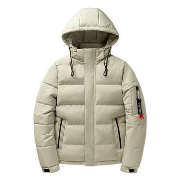 Tanhomme Men's Hooded Softshell Jacket Lightweight Insulated Windbreaker Fleece Lined Rain Jacket Men Winter Long Sleeve Warm Pocket Loose Shirt Top Jacket Coats