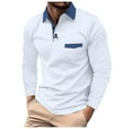 thumbnail image 1 of Tanhomme Men's Polos Shirts Outdoor Performance Long Sleeve Shirts Men's Spring And Autumn NeW Color Blocked Shirts With Pockets Men's Lapel Casual Fashion Shirts Shirts, 1 of 5