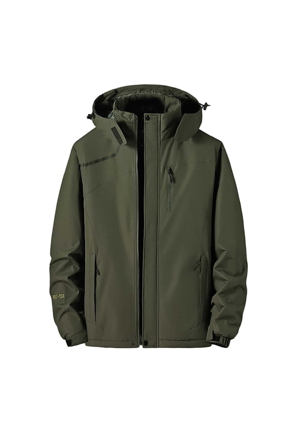Men's Ski Jacket Warm Winter Water-proof Windbreaker Hooded Raincoat Snowboarding Jackets Fall Winter Thickened Padded Punching Jacket Windproof Mountaineering Work Skiing Clothes
