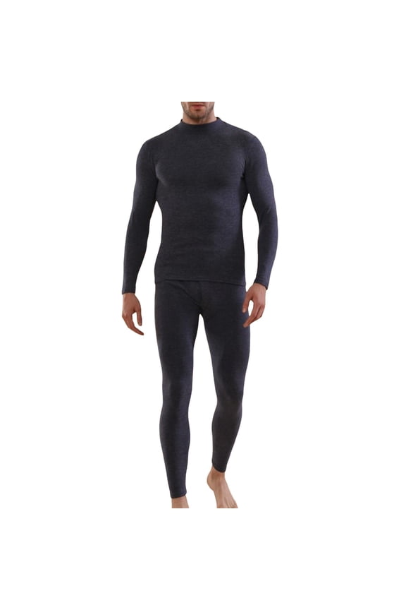 Men's Thermal Underwear Winter Long Set Top Bottom Sports Suits Male Winter Silk Wool Plush Thickened Thermal Underwear Set With Double Ground Down To Cold Heat Autumn Clothes Autumn Pants