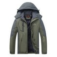 thumbnail image 1 of Tanhomme Men's Water-proof Ski Jacket Snowboarding Windbreaker Warm Winter Hooded Mountain Snow Coat Men's Hooded Windproof Two Piece Dress Jacket Lightweight Jacket Outdoor Casual Sportswear Tops, 1 of 2