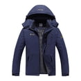 thumbnail image 1 of Tanhomme Men's Winter Coats Ski Snow Rain Jackets Water Resistance with Hood Warm Fleece Hiking Fishing Work Men's Casual Velvet Thickened Windproof Cycling Warm Cotton Jacket Jacket For Men, 1 of 6