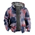 thumbnail image 1 of Tanhomme Men's Winter Skiing Jackets Fleece Coats Insulated Thermal Snowboard Jacket Mens Winter Printing Hooded Pocket Zipper Plus Velvet Thick Coat Fleece Coat Jacket, 1 of 2