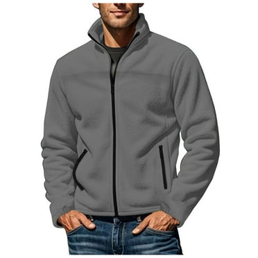 Tanhomme Mens Sherpa-Lined Hoodie Men's Full-Zip Fleece Hoodie (Available In Big & Tall) Men's Fleece Shaker Jacket Spring Fall And Winter Outdoor Zipper Jacket Tops