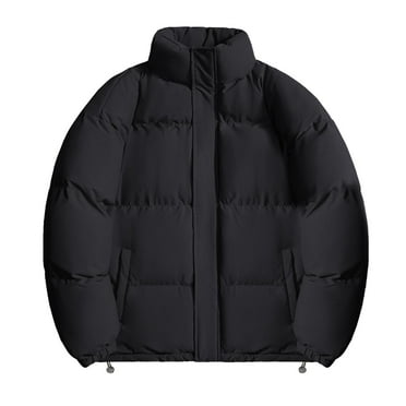 Tanhomme Mens Sherpa-Lined Hoodie Men's Outdoor Softshell Hooded Jacket Mens Cotton Padded Clothing Autumn Winter Trend Color Combination Thick Cotton Padded Hooded Coat