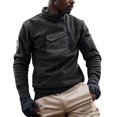 thumbnail image 1 of Tanhomme Mens Sherpa-Lined Hoodie Men's Washed Cotton Hooded Jacket (Regular & Big & Tall Sizes) Mens Fashion Solid Color Outdoor Warm And Breathable Top Sweater, 1 of 4
