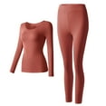 thumbnail image 1 of Tanhomme Thermal Underwear for Women, Long Fleece Lined Set, Shirt & Pants, Base Layer Thermal Underwear Brushed Long Underwear Set Cold Weather Pajama Set, 1 of 4
