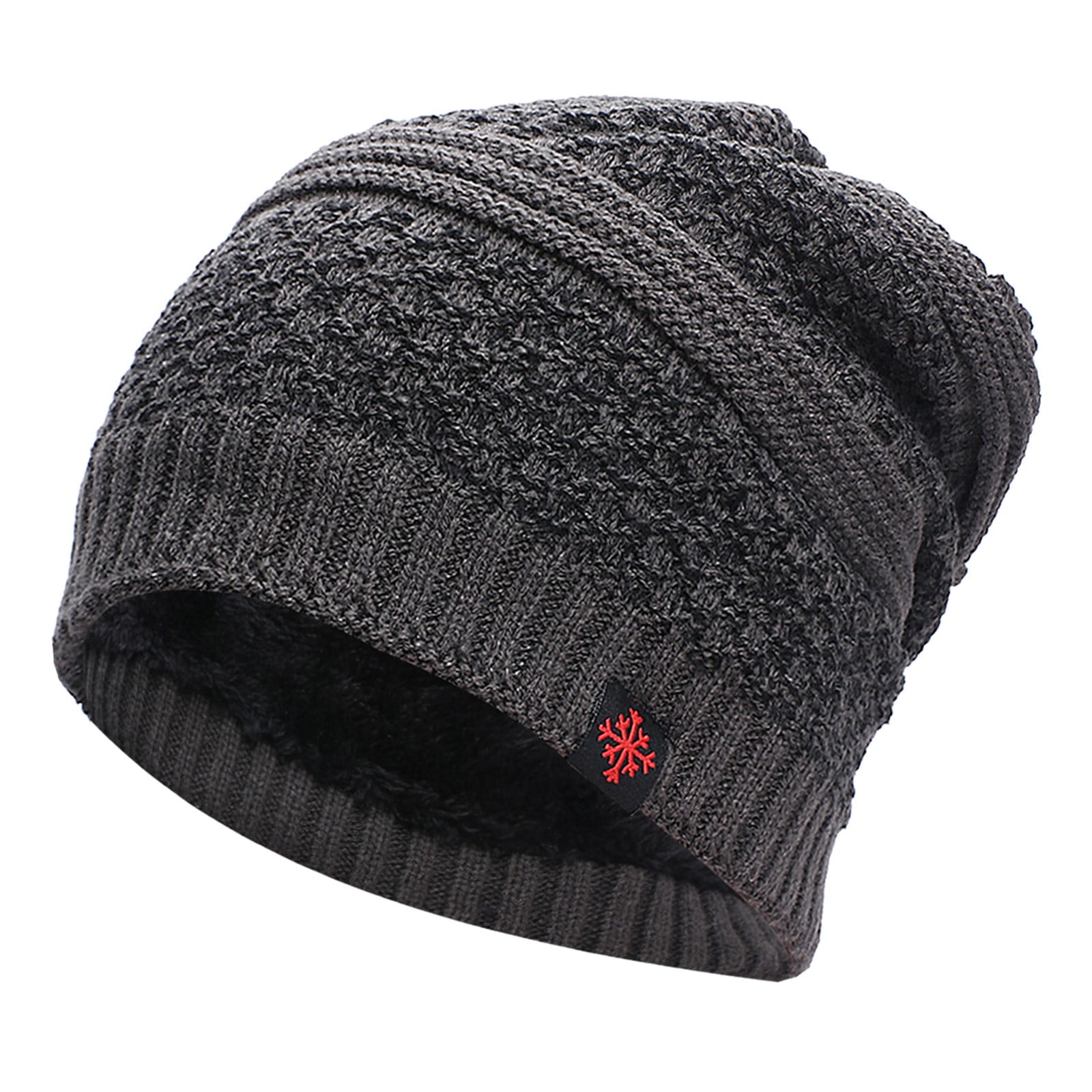 Tanhomme Thick Knitted Unisex Winter Hat Cap Woolen Hat Winter Plus Velvet Hat Outdoor Cycling Warmth Unsix Hood Ski Hat Winter Hats for Women Men Silk Soft Slouchy Warm Hat