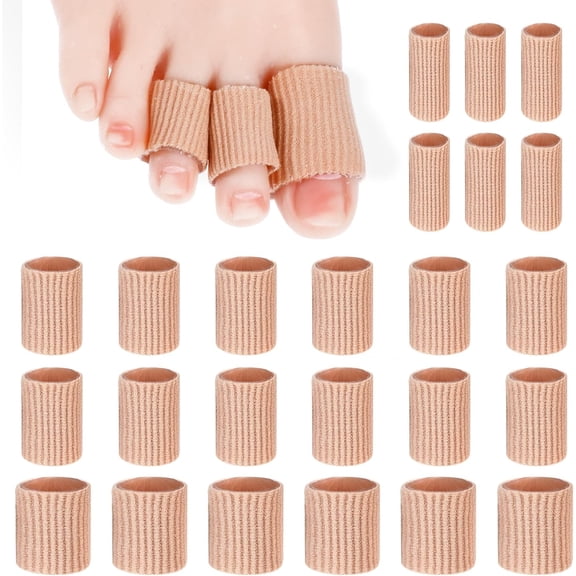 Tanhomme Toe Sleeve Protectors Toe Cushion Tube Soft Gel Corn Pads Protectors,16PCS Toe Spacers for Bunion,Hammer Toe,Cushions Corns,Blisters,Callosity on Toes,Fingers,Feet(3 Size)