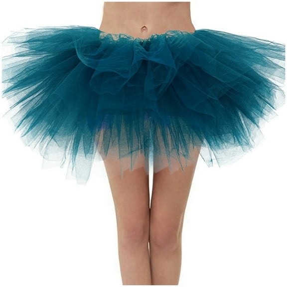 Tanhomme Tutus for Women Adult Tutu Skirts for Women Dance Skirts for Halloween Tulle Skirt 6 Layered Tutu Mini Balls Gown Skirt Women Classic Princess Ballet Skirts