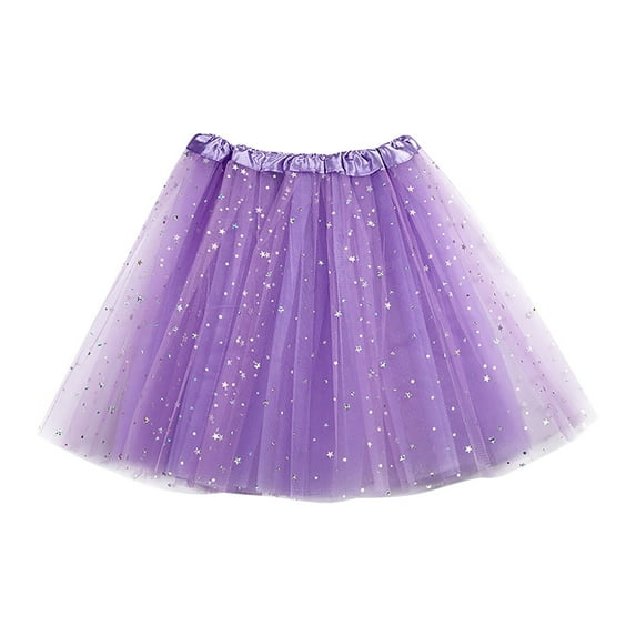 Tanhomme Tutus for Women Adult Tutu Tulle Skirts for Women Womens Tutu Skirts for Girls Teens Halloween Ballet Women's Tutu Skirt Adult Dance Dkirt Triple Star Sequined Mesh Skirt