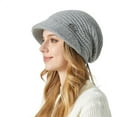 thumbnail image 1 of Tanhomme Winter Ribbed Cap Knit Soft Warm Hat Women Knitted Hat Winter Cycling Windproof Warm Cap Winter Hats Warm Winter Plain Knit Hat, 1 of 4