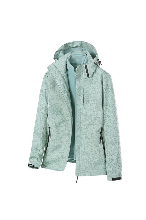 Winter Ski Snow Jacket Mountain Water-proof Windproof Rain Jacket Jacket Outdoor Windproof Breathable Florld Print Fleece Warm Fleece Windproof Warm Mountaineering Suit