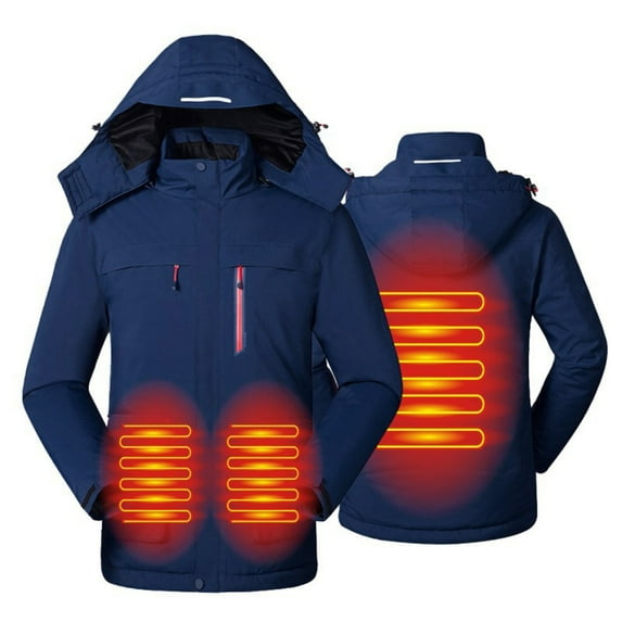 Tanhomme Women Water-proof Ski Jacket Snowboarding Windbreaker Warm Winter Hooded Mountain Snow Coat Area Warm Jackets Windproof Jackets Heating 3 Coat Heating Men Charging USB Hiking Coat