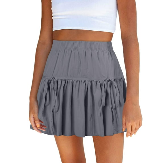 Tanhomme Women's LED Skirt Light Up Tutus Glow Tulle Dance Skirts Party Rave Festival Halloween Clothes Skirt Summer Tutu Skirt High Waist Design Bow Short Skirt A Lin Skirt