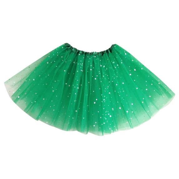 Tanhomme Women's LED Skirt Light Up Tutus Glow Tulle Dance Skirts Party Rave Festival Halloween Clothes Women's Tutu Skirt Adult Dance Dkirt Triple Star Sequined Mesh Skirt