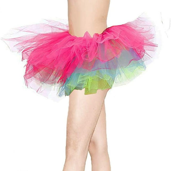 Tanhomme Women's LED Tutu Skirt Light Up Tutus Layered Tulle Ballet Skirt Sparkly Sequin Tutu for Halloween Party Carnival Petticoat Underskirt Swing Tutu Princess Skirt Cute New