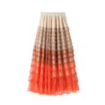 thumbnail image 1 of Tanhomme Women's Tulle Skirt A-Line Length Elastic Waist Tutu Skirts Blocked Cake Skirt High Waisted Contrasting Ruffles Spliced Mesh Skirt Long Tutu Skirt Midi Skirt A Line Skirt, 1 of 3