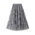 thumbnail image 1 of Tanhomme Women's Tulle Skirt Elastic High Waist Pleated A-line Midi Skirt Layered Mesh Flowy Tutu Skirts Womens Soild Color Tutu Skirt Layered Tulle Skirt Girls Colorful Halloween Tutu, 1 of 7