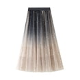 thumbnail image 1 of Tanhomme Women's Tulle Skirts High Low Layered Puffy Fairy Skirts Length Irregular Tutu Skirt Fashion Women Summer Gradient Color Tulle Skirt High Waist Pleated Long Female Tutu Skirts, 1 of 7