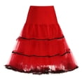 thumbnail image 1 of Tanhomme Women's Tulle Skirts High Low Layered Puffy Skirts Midi Length Irregular Tutu Skirt Wedding Dress Petticoat Rockabilly Tutu Skirt Puffy Slips Underskirt Ballet Skirt Petticoats Prom Dress, 1 of 2