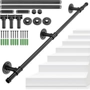Tanice Stair Handrail 3M Handrails for Stairs Industrial Pipe Clothes Rail Outdoor Indoor Industrial Pipe Stair Banister for Elder and Child (10 Feet)