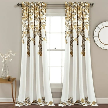 Tanisha Light Filtering Window Curtain Panels Neutral/Gray 52X84+2 Set