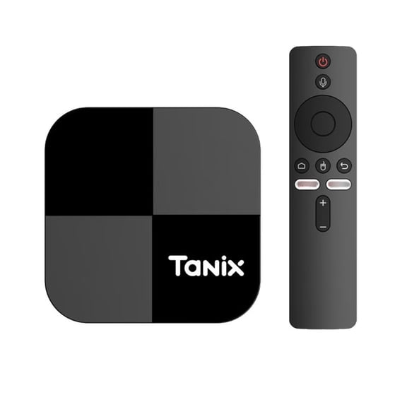 Tanix TX5PLUS Android TV Box, 4-Core Processor, 4GB RAM 32GB ROM, Android 14, Wi-Fi 6, BT5.2, 4K Ultra HD, HDR10+,1000M Ethernet, Voice Remote Control
