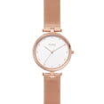 thumbnail image 1 of Tanja Three-Hand Rose-Tone Steel-Mesh Watch (SKW2827), 1 of 3