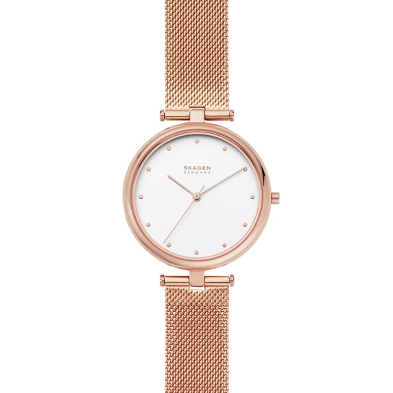 Tanja Three-Hand Rose-Tone Steel-Mesh Watch (SKW2827)