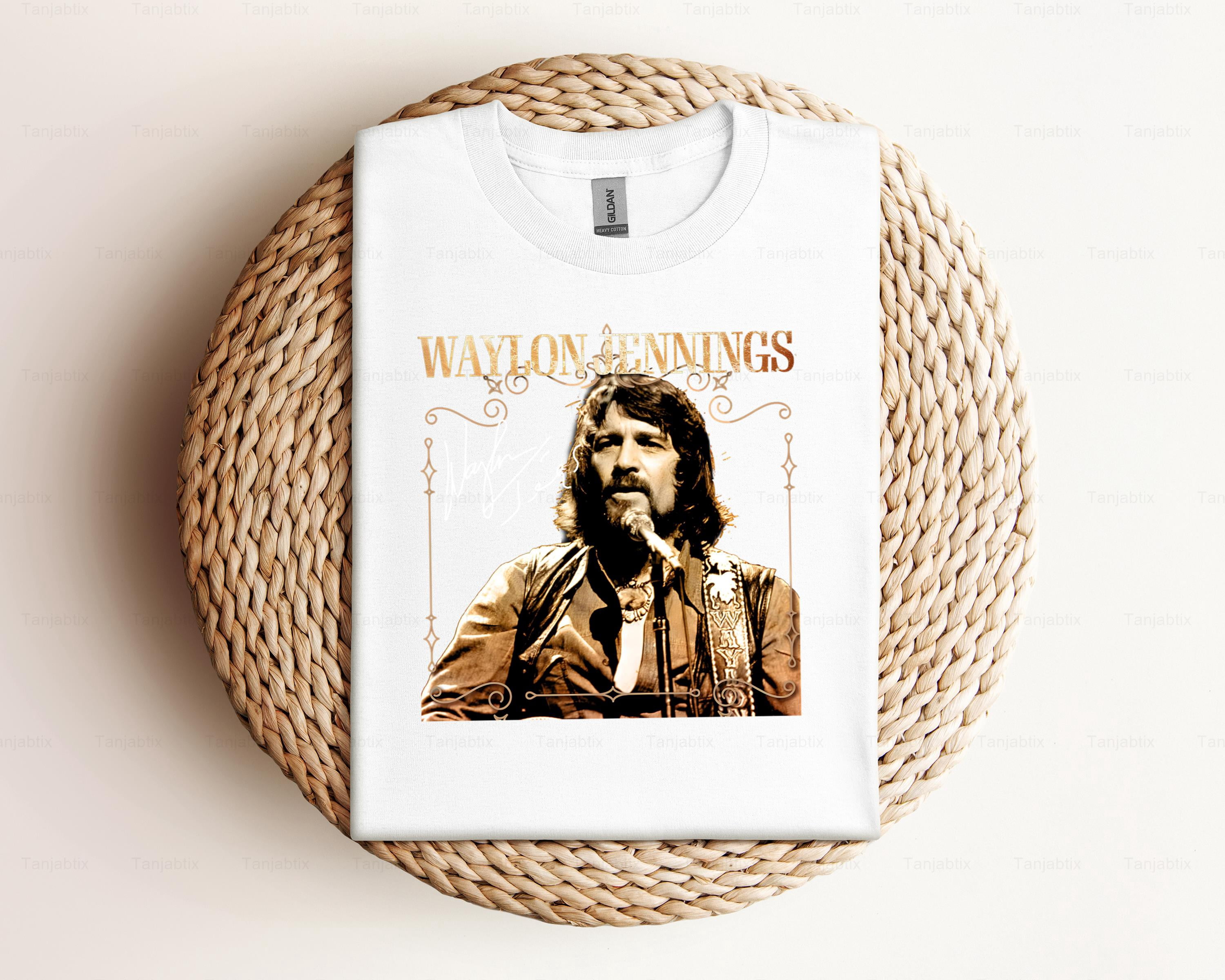 T-shirt Waylon Jennings Country Music - Taille S à 5XL, 100% Coton, Noir, Neuf Avec étiquettes