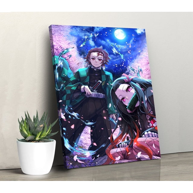 Tanjirk Sticker Tanjiro Kamado Nezuko Kamado Demon Slayer Anime Poster - Walmart ...