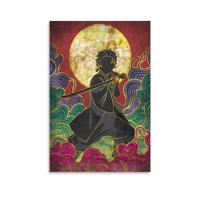 Tanjirk Sticker Tanjiro Kamado Room Aesthetic Poster Print Art Wall Painting Canvas ...