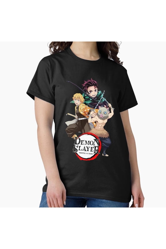 Tanjiro x Zenitsu x Inosuke Sleepy Chibi Pajama Motif Outing T-Shirt