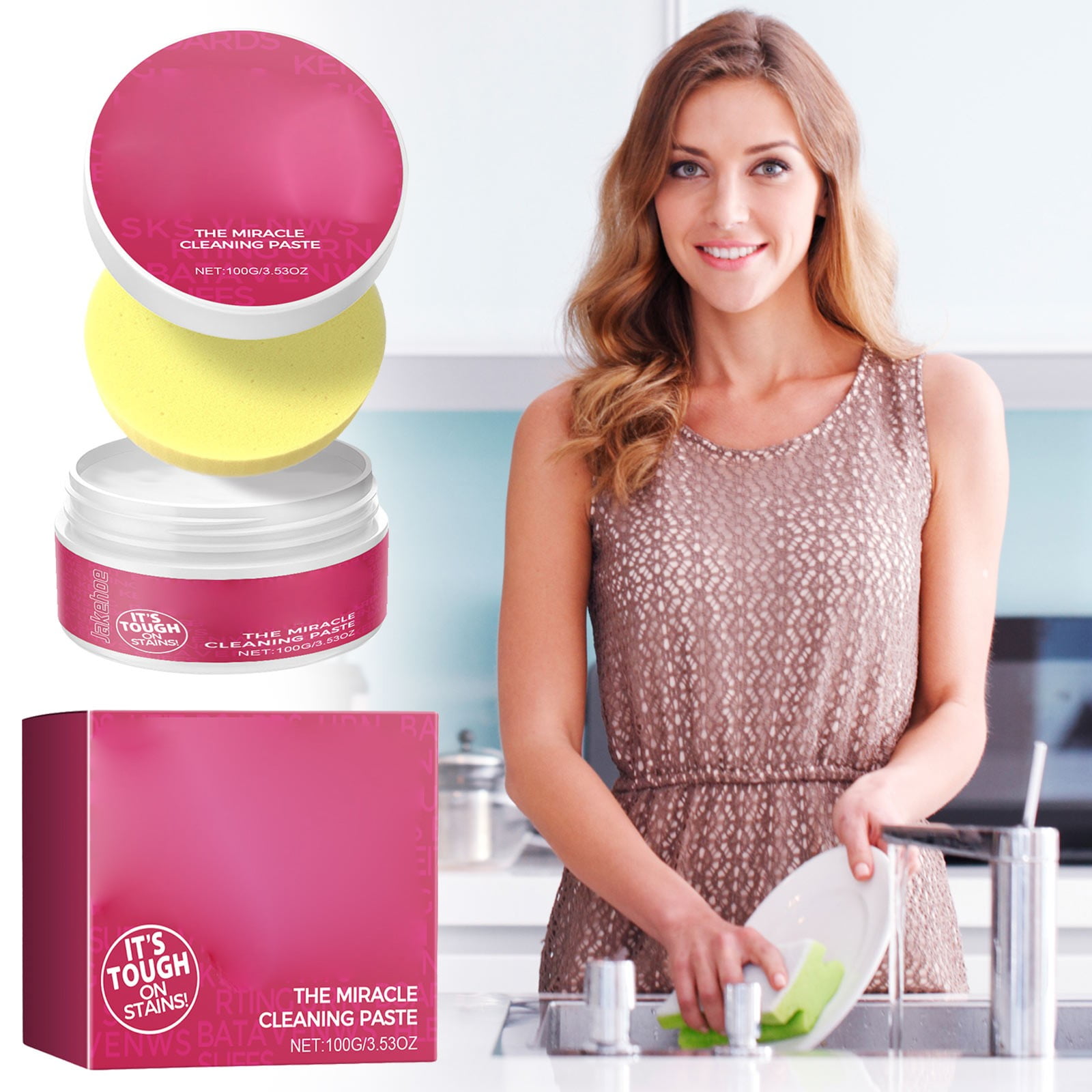 Tanjnj Clearance Multi Purpose Cleaning Paste Kitchen Stain Remover