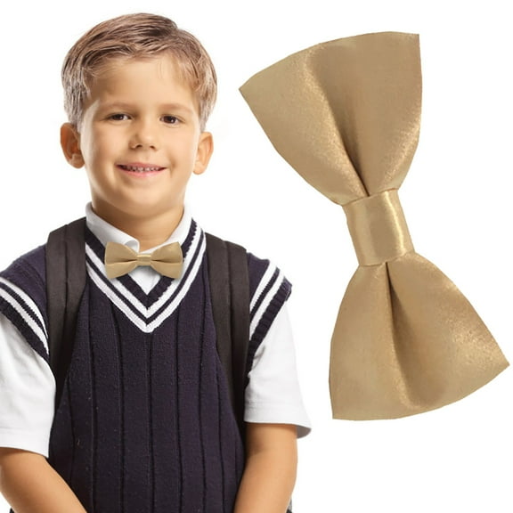 Tanjnj Hot Sale! Visland 6Pcs Kids Bow Ties Colorful Adjustable Ties For Photography Performance Birthday Random Colors,Beige