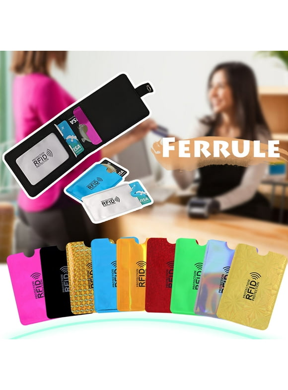 Paper Credit Card Sleeve Card Lock - 5 Pack, Purple Paisley Design,  Protects Credit Cards From Digital Theft RFID Blocking Sleeves